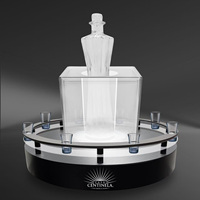 Refroidisseur de vin à LED personnalisé en usine Service de table en métal Tequila Glorifier Porte-bouteilles pour Club Bar Pub Fête pour les occasions VIP