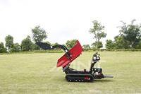 Farm Power Barrow Mini Track Crawler Dumper Capacité de charge 800kg Essence Mini Dumper avec pelle avant Crawler Mini Dumper