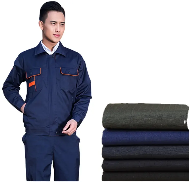 TC PC 65/35 20*16 128*60 простой окрашенной саржевой ткани в Ребристое полиэстеровый эластичный материал для рабочей одежды сумки брюки Одежда для мальчиков