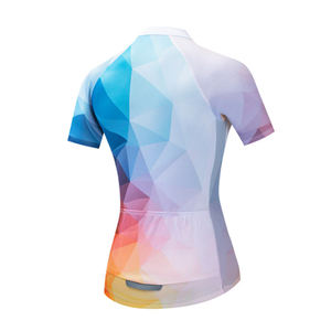 Jersey de Ciclismo de Manga Corta de Alto Rendimiento con Logotipo Personalizado, Multicolor, Transpirable, de Secado Rápido, de Poliéster Ligero - Product Image 2