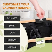 Pliable 3 Compartiments Panier À Linge Organisateur 145L Panier Avec Couvercle Pour Chambre Buanderie