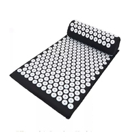 Ensemble de tapis d'acupuncture et d'oreillers de Massage aérobique Shakti noir