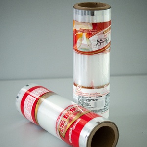 Trong suốt in ấn phim Polyolefin thu nhỏ phim pof thu nhỏ bọc in cuộn phim nhựa được sử dụng trên thu nhỏ đường hầm máy - Product Image 1