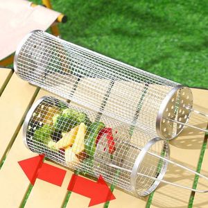 Grille de barbecue en acier inoxydable 304, résistante à la chaleur, design cylindrique, portable, outils de barbecue pour le camping en plein air - Product Image 6