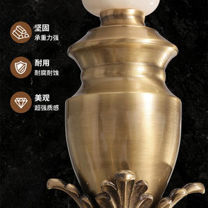 Lámpara de Araña de Cobre Estilo Americano Vintage Francés Retro para Sala de Estar, Nueva Decoración de Hogar de Alta Gama 2025 para Dormitorio y Estudio Zhongshan - Product Image 4