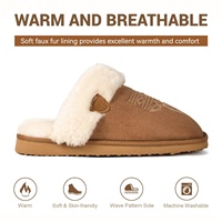 Pantoufles en fausse fourrure style western - Bottes d'intérieur/extérieur pour femmes avec mousse à mémoire de forme et bout carré pour la maison et les occasions décontractées
