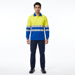 Custom Hi <b>Vis</b> Reflective <b>T</b> <b>Shirt</b> Safety for Construction Workwear <b>High</b> Visibility Polo Short Sleeve Quick Drying - Product Image 1