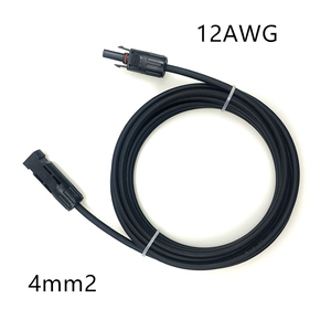 Câble Solaire Photovoltaïque CQC Approuvé 1000V 12AWG 2.5mm² 4mm² XLPE Conducteur Cuivre 1m pour Extension de Fil Solaire Connecteur PV pour Alimentation - Product Image 4