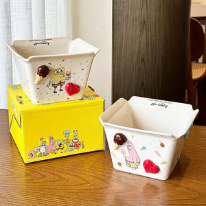 Bol en céramique Bob l'éponge et Patrick 5080, design cartoon pour enfants, pour le stockage des aliments, cadeau - Product Image 2