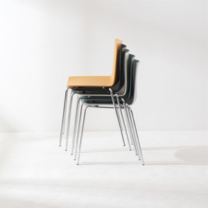 卸売 家庭用家具 スタッキング可能 モダン シンプル ブラックメタルフレーム キッチン ダイニングルーム チェア - Product Image 3