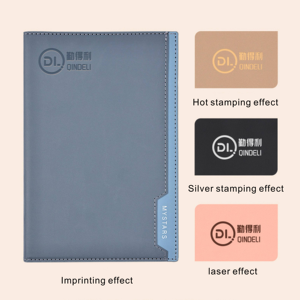 Carnet <span class=keywords><strong>en</strong></span> cuir A5 pour entreprise, design avec étiquette latérale et marquage à chaud personnalisé - Idéal pour la promotion de la marque et l'utilisation au bureau - Product Image 2