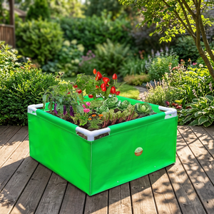 Casa De Amor Bolsas de Cultivo Rectangulares Reutilizables de HDPE con Protección UV de 260 GSM, Verdes, para Jardinería en Terraza (2x2x1 Pies) - Product Image 3