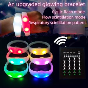 15 צבע הוביל שלט שלט רחוק אור-צמיד סיליקון קליע קונצרט שנתי probands פרומו <span class=keywords><strong>wristbands</strong></span> בסדר - Product Image 2