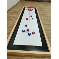 Jeu de palets en bois de table 2 en 1 populaire de vente chaude et jeu de société de curling pour le jeu d'intérieur adulte