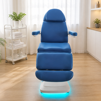 Table de soin électrique à 4 moteurs avec siège pivotant et télécommande pour salon de beauté, spa et clinique dentaire