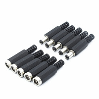 GW 10PCS Connecteurs de prise d'alimentation CC mâles/femelles 2,1 mm x 5,5 mm 24 V pour projets DIY