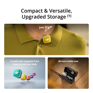 Original Mic Mini 2 <b>Wireless</b> <b>Microphone</b> System with 2 Transmitters 1 Mobile Receiver & Charging Case for Smartphone Recording - Product Image 4