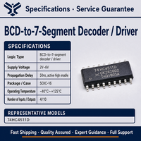 Nexperia 74HC4511D 653 CMOS BCD vers 7 segments Décodeur-encodeur à verrouillage SOIC 16 CI logique pour la conception d'affichages, les ingénieurs PCB, RoHS