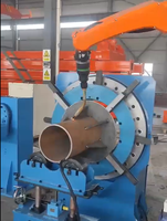 Station de soudage robotisée pour poteaux d'éclairage public, machine de soudage bride-tuyau