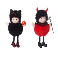 Décorations d'Halloween PARTYMENT : Fantômes, chauves-souris, squelettes et sorcières suspendus pour intérieur et extérieur, thème gothique