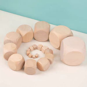 Blocs d'état vierges de dés en bois polis carrés non finis pour l'artisanat du bois boîtes en bois ou panneaux muraux - Product Image 5
