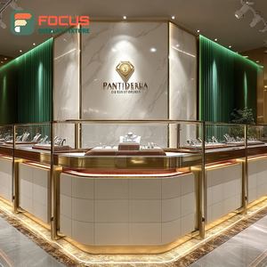 Luxury Custom Jewelry Display Cabinet Manufacturer Tempered Glass Panel Commercial Store Showcase Cabinet - Product Image 6