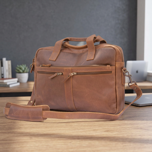 BS INTERNATIONAL High Durable Genuine Leather 100% Waterproof Shockproof Lightweight Eco-Friendly Large Capacity <b>Laptop</b> - Product Image 1