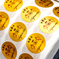 Autocollant rond de produit imprimé d'étiquette personnalisée, autocollant rond en plastique imperméable, autocollant rond d'étiquette en papier adhésif pour la nourriture de bricolage
