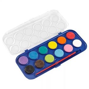 Juego de Pinturas de Acuarela Seguras, 12 Colores en <span class=keywords><strong>Caja</strong></span> de Plástico con Pincel, <span class=keywords><strong>para</strong></span> Niños Escolares, Regalo <span class=keywords><strong>para</strong></span> Dibujar - Product Image 3