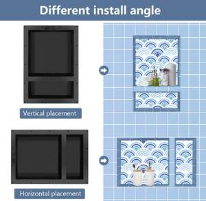 Nicho de Ducha Doble con Estantes para Artículos de Baño y Almacenamiento, Dimensiones 25" <span class=keywords><strong>x</strong></span> 17" <span class=keywords><strong>x</strong></span> 4", Listo para Instalar - Instalación Sencilla - Product Image 4