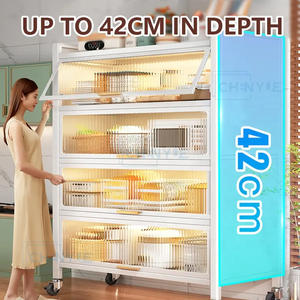 Nhà bếp Kệ tổ chức đa chức năng món ăn kệ hoàn toàn đóng cửa tủ nhiều lớp kệ lưu trữ ngăn chặn bụi/muỗi/chuột - Product Image 4