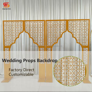 SMOOTH New Design Wedding Gold Iron Arch <b>Backdrop</b> <b>Stand</b> for Wedding Decoration Party Decor - Product Image 4