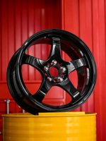 Premium Glänzend Schwarze Maßgefertigte Geschmiedete Leichtmetallfelgen im JDM-Stil 5x114.3 Rennwagenfelgen für 300ZX 350Z 370Z R32 R33 R34 GTR Omori Spec