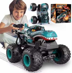 Voiture télécommandée dinosaure 2,4 GHz pour bébé, jouet monster truck RC avec musique et lumière pour enfants - Product Image 1