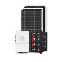 Sistem Tenaga Surya Hibrida SHENHAUR Derun Solar PV Kit Lengkap Off Grid 10kW 10kWh MPPT Panel Surya Silikon Monokristalin