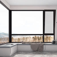 Fenêtres en aluminium résistantes aux ouragans, insonorisées, avec moustiquaire en acier inoxydable, fenêtres à battants pour chambre à coucher, appartement, maison