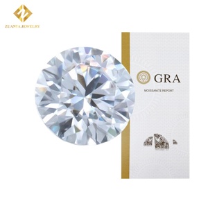 โมอิสซาไนต์ทรงกลม ใบรับรอง GRA 0.5 กะรัต 1.0 กะรัต 2.0 กะรัต 3.0 กะรัต 4.0 กะรัต สี DEF ขายส่ง เพชร VVS แบบเม็ดเดี่ยว โมอิสซาไนต์แบบไม่มีตัวเรือน - Product Image 1