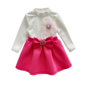 2025 autunno bambina a maniche lunghe con fiocchi Patchwork <span class=keywords><strong>abiti</strong></span> <span class=keywords><strong>da</strong></span> <span class=keywords><strong>principessa</strong></span> <span class=keywords><strong>rosa</strong></span> blu Navy viola - Product Image 3