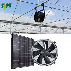 Ventilador de Pared Industrial de 24V con Energía Solar, Ventilador de Ventilación de Bajo Consumo para Invernaderos y Granjas Avícolas, Ventilador Solar SN201501 - Product Image 4