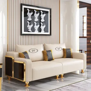 Huis Woonkamer Meubels Aanpassen Italiaans Modern Design Wit Sectionele I Vorm Leer 3 2 1 Sofa Set