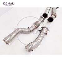 Kit de tuyauterie de performance en acier inoxydable Ecnal One-Piece Downpipe GT4 Z-Pipe Midpipe pour BMW G80 G82 M3 M4 S58