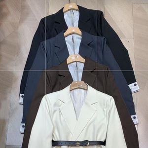 Blazer da Donna Monopetto in Maglia Lunga Oversize con Bordi in Pizzo e Spacco, Design a Parole Separate - Product Image 5