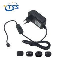 Adaptor AC Output DC 5V USB-C 3A dengan Kabel 1m dan Colokan untuk Menghidupkan PC Material Switching