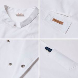 เสื้อแจ็คเก็ตชุดทำงานครัวแบบกำหนดเองสำหรับร้านอาหารญี่ปุ่น สำหรับพนักงานเสิร์ฟ แขนยาว ชุดยูนิฟอร์มเชฟ - Product Image 3