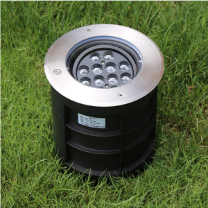 Lumière LED encastrée au sol, extérieure, étanche IP68, en acier inoxydable, RGB, angle de faisceau réglable, ronde, pour terrasse, jardin, encastrée dans le sol - Product Image 3