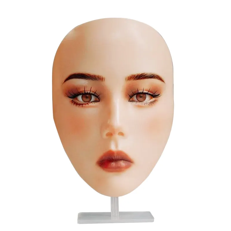 Masque de pratique de maquillage réutilisable complet pour les yeux Tête de mannequin de pratique pour l'approvisionnement en tatouage
