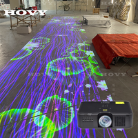 Écran LCD holographique 3D avec Wi-Fi intégré et projection interactive immersive sur le sol, équipement publicitaire