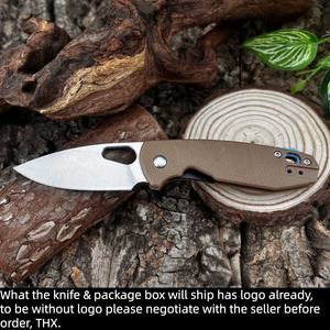 <span class=keywords><strong>PIET</strong></span> 5390 브라운 G10 핸들 폴딩 나이프 8Cr13Mov 스틸 블레이드 캠핑 자기 방어 EDC 전술 포켓 나이프 - Product Image 3