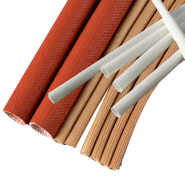 Electric Wire Insulation Glass Fiber Braided Silicone Fiberglass Sleeve