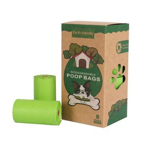 Sacs à déjections canines biodégradables à 100 % en amidon de maïs et compostables, écologiques, avec distributeur, marque privée - Product Image 2